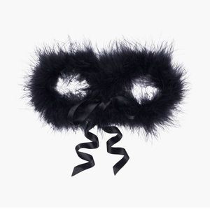 Savage X Fenty — Marabou Handcuffs in Caviar/Black